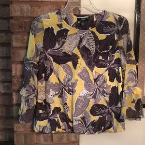 Alfani Petite- 3Q Bell Sleeve Blouse- NWOT